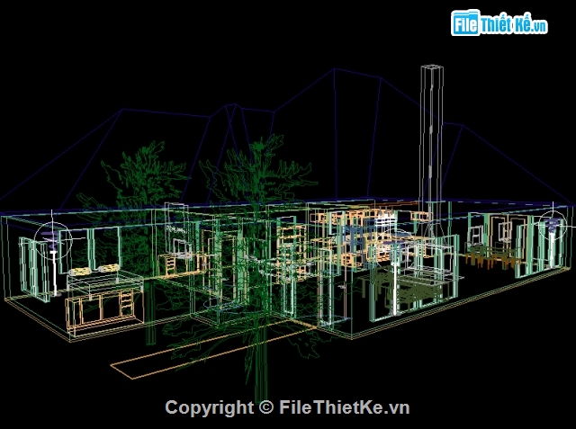 Bản vẽ,nhà cấp 4,nhà cấp 4 đẹp,3D,nhà ở cấp 4